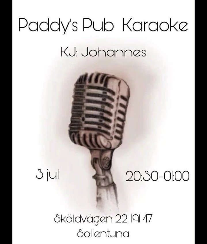 PADDY’S PUB KARAOKE MED JOHANNES