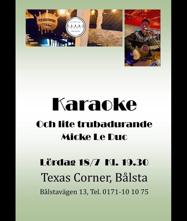 KARAOKE OCH TRUBADURKVÄLL