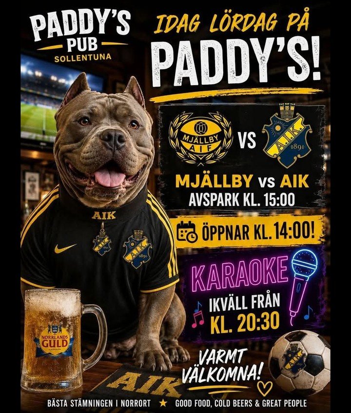 KARAOKE PÅ PADDY’S PUB