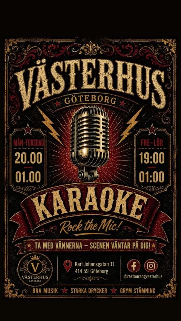 KARAOKE PÅ VÄSTERHUS GÖTEBORG