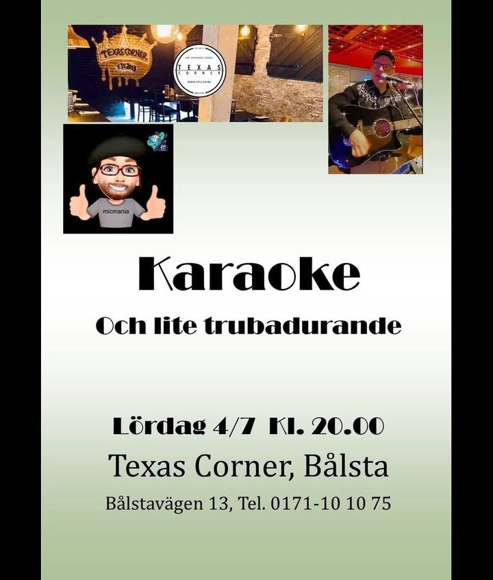 KARAOKE & TRUBADURKVÄLL I BÅLSTA