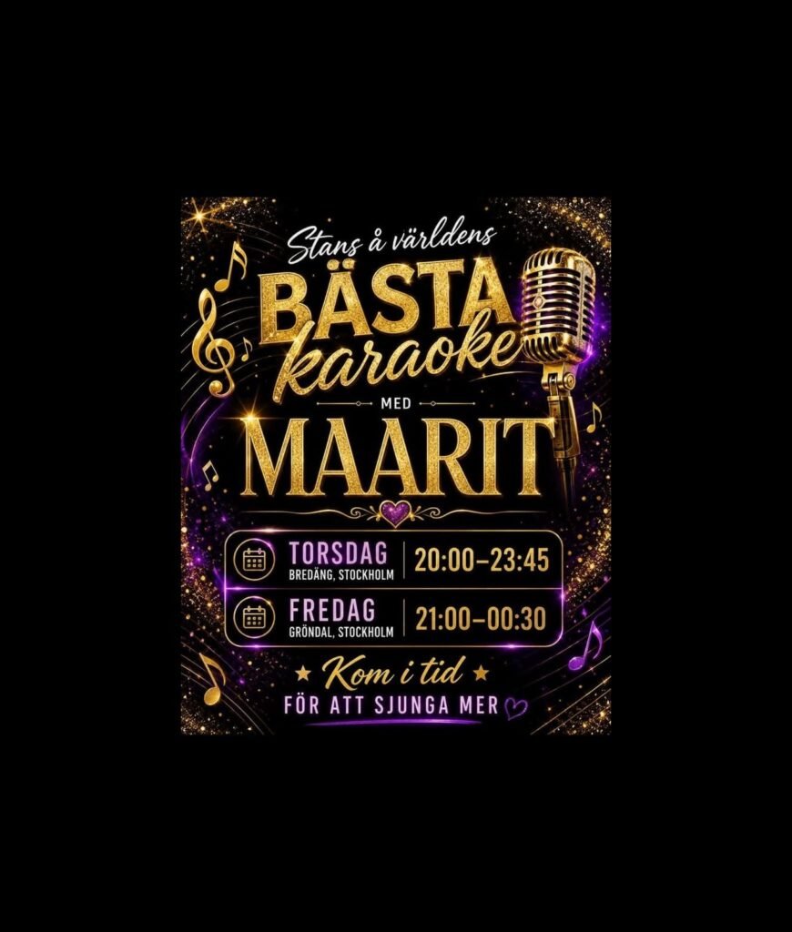 KARAOKE PÅ GRÖNA DALEN I STOCKHOLM