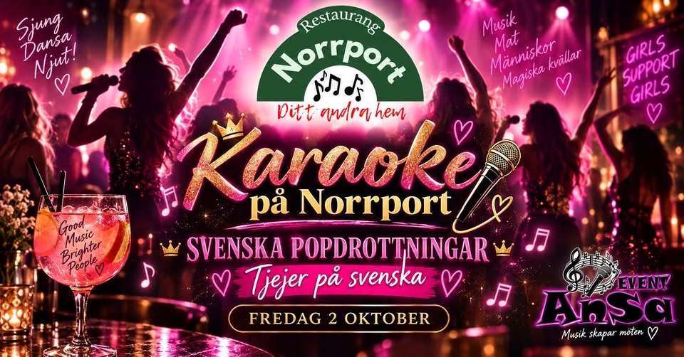 KARAOKE PÅ NORRPORT – SVENSKA POPDROTTNINGAR! 👑💖