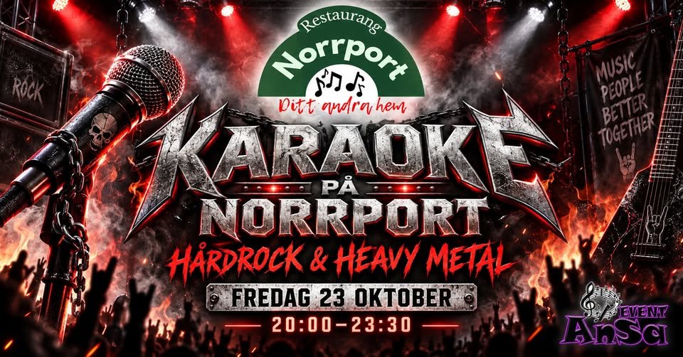 KARAOKE PÅ NORRPORT – HÅRDROCK &AMP; HEAVY METAL! 🤘