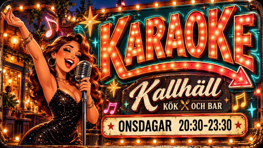 ONSDAGSKARAOKE PÅ KALLHÄLLS KÖK OCH BAR!